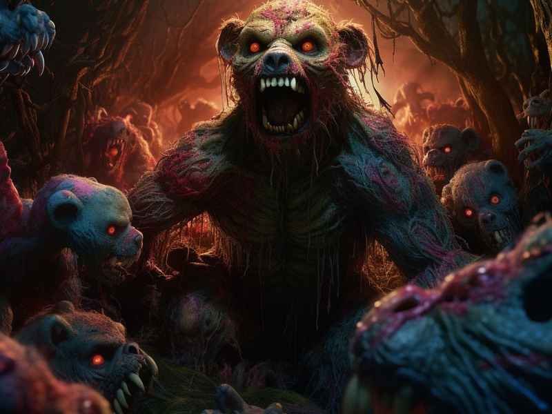 恐怖沙雕鬼故事、恐怖沙雕鬼故事一口气看完恐怖人熊