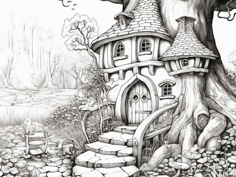 故事屋装饰，故事屋简笔画