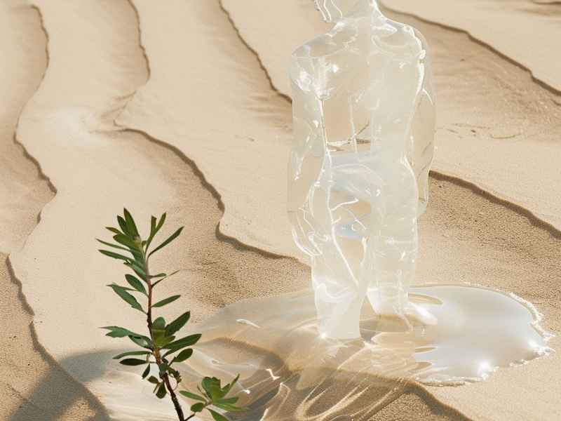 沙漠儿童雕像，沙漠里的儿童雕像