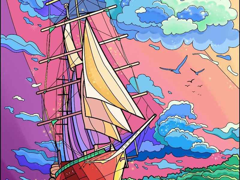 海盗船儿童故事图片、海盗船儿童画图片大全