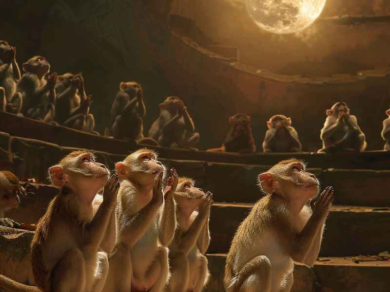 三只猴子捞月亮的故事 - 三只猴子捞月亮的故事原文