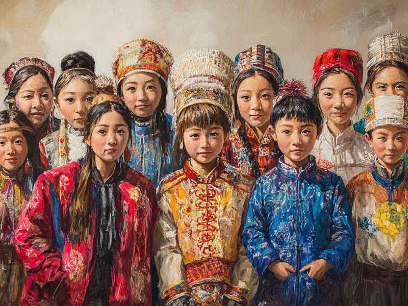 民族团结儿童画一等奖 - 民族团结儿童画 一等奖