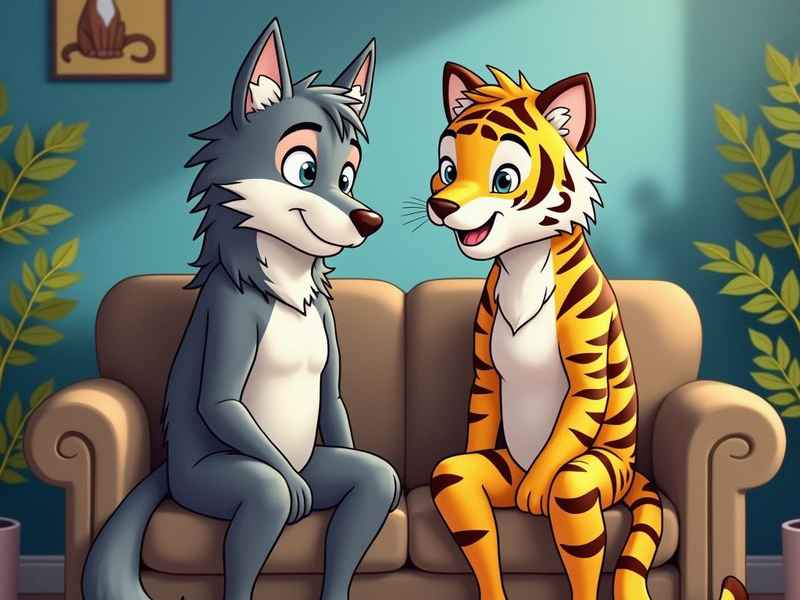 狐假虎威成语故事连环画简笔画 狐假虎威成语故事连环画四格