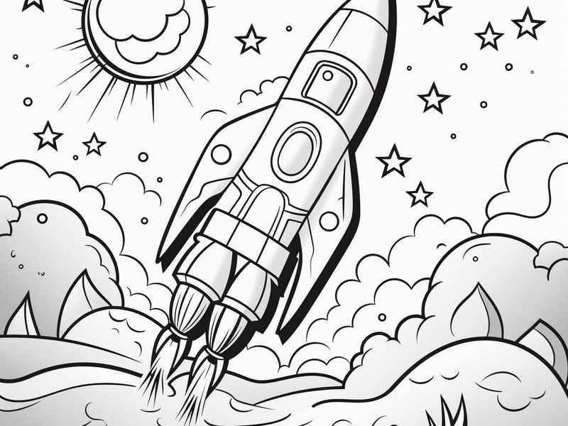 关于火箭的儿童图画 关于火箭的儿童图画大全