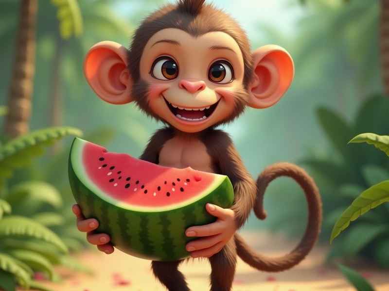 猴吃西瓜故事一等奖（猴吃西瓜的故事视频一等奖）