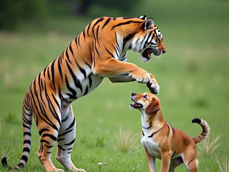 狗妈妈的故事 五只老虎和狗妈妈的故事