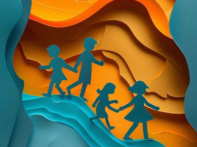 儿童纸浮雕插画（儿童纸浮雕插画简单）