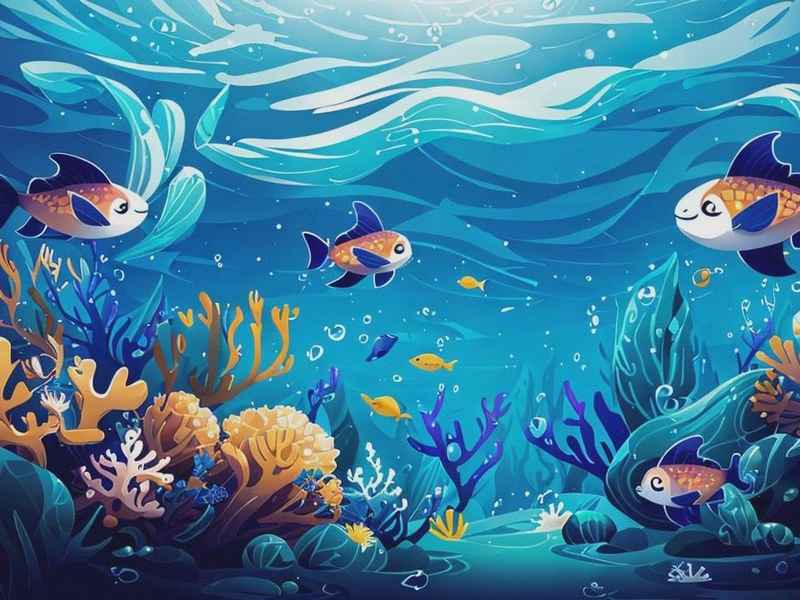 海底探险儿童插画（海底探险儿童简笔画）