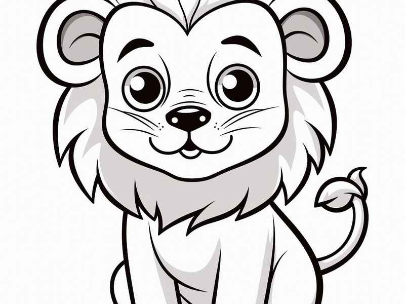 狮简笔画幼儿、幼儿简笔狮子画