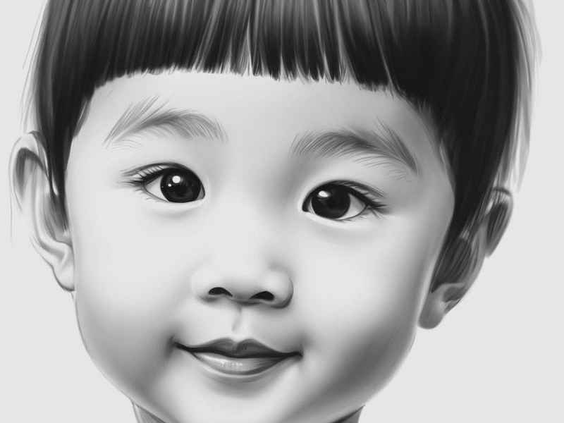 写实人物小孩，写实人物小孩怎么画