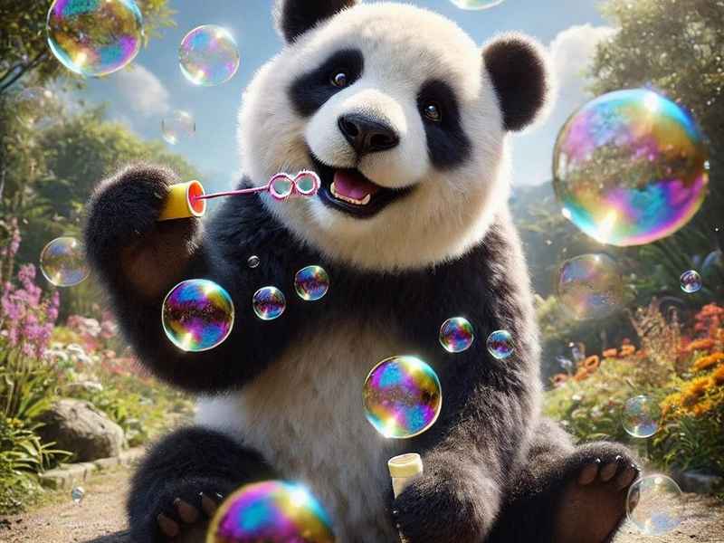 小熊吹泡泡绘本 小熊吹泡泡绘本图片
