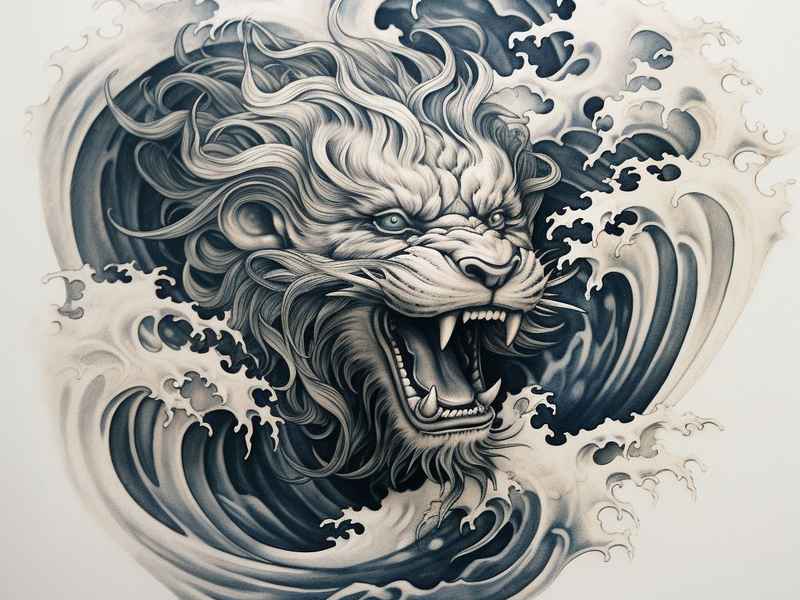 狮吼国画，佛音狮吼国画