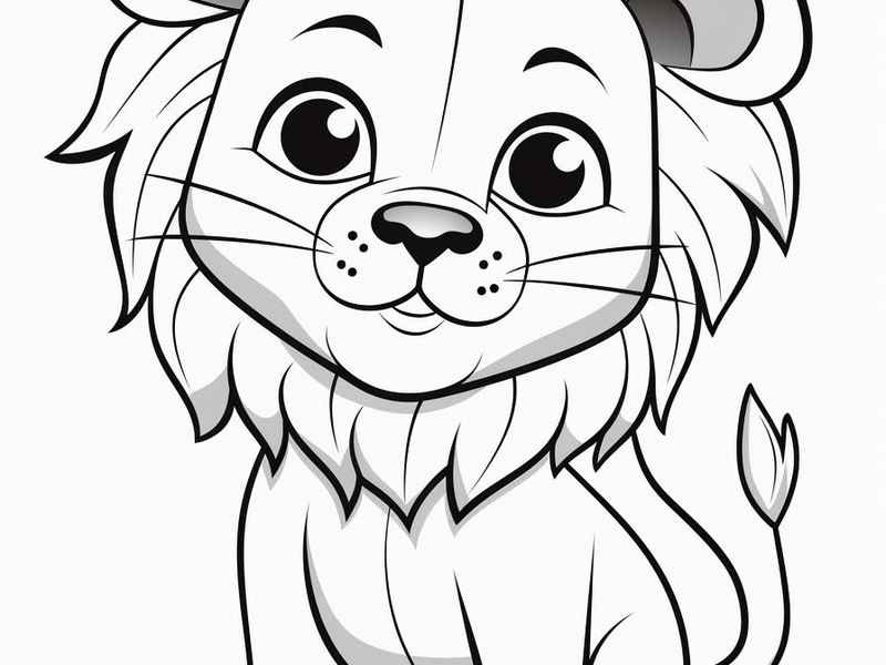 狮简笔画幼儿、幼儿简笔狮子画