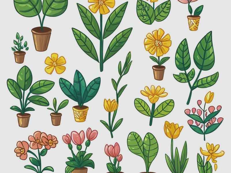 植物儿童简笔画，植物儿童简笔画大全带颜色