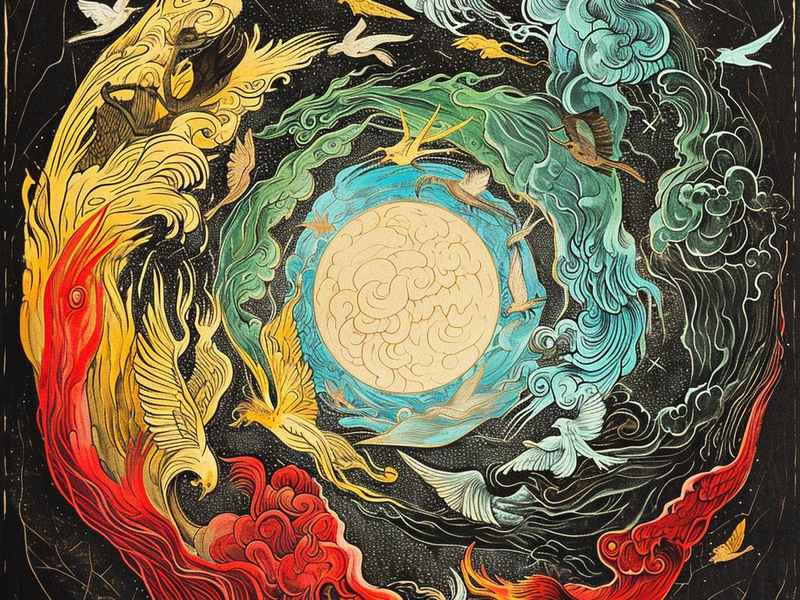 中国古代神话故事四格漫画、中国古代神话故事四格漫画简笔