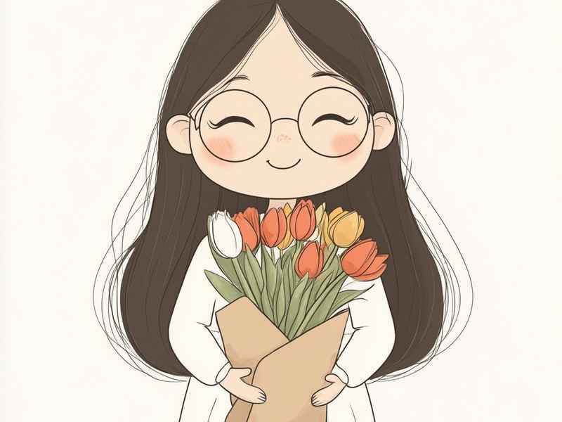 送花小朋友简笔画（送花的小朋友简笔画）