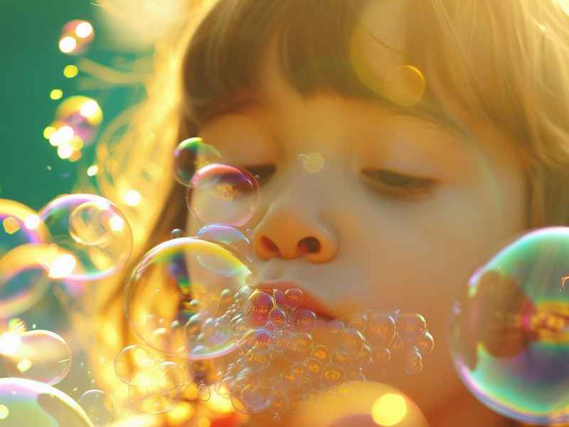 幼儿故事吹泡泡 幼儿园的吹泡泡的故事的图画