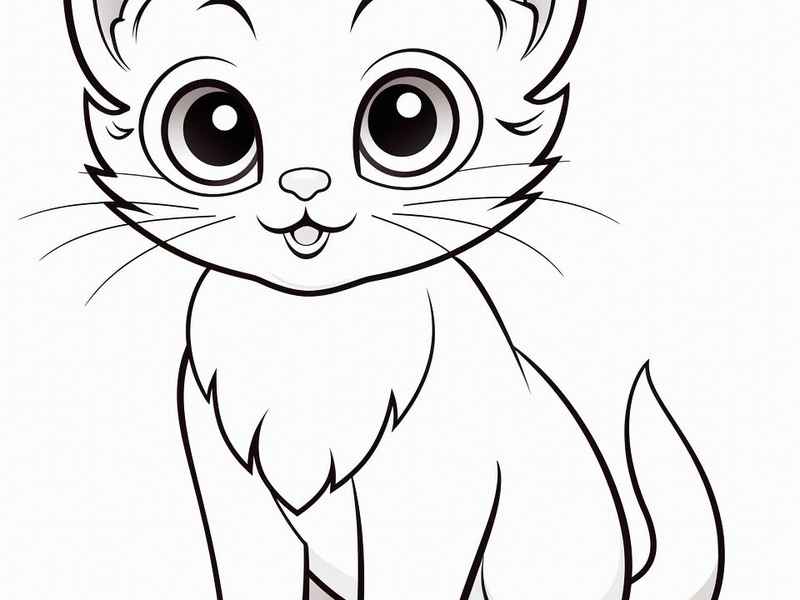 小猫儿童简笔画（小猫咪儿童简笔画可爱）