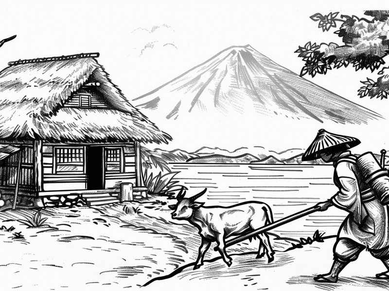 愚公移山的故事图片素描（愚公移山的故事的图片）