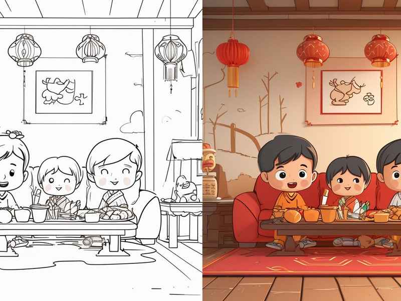 新年主题连环画四格（新年主题连环画四格图片）