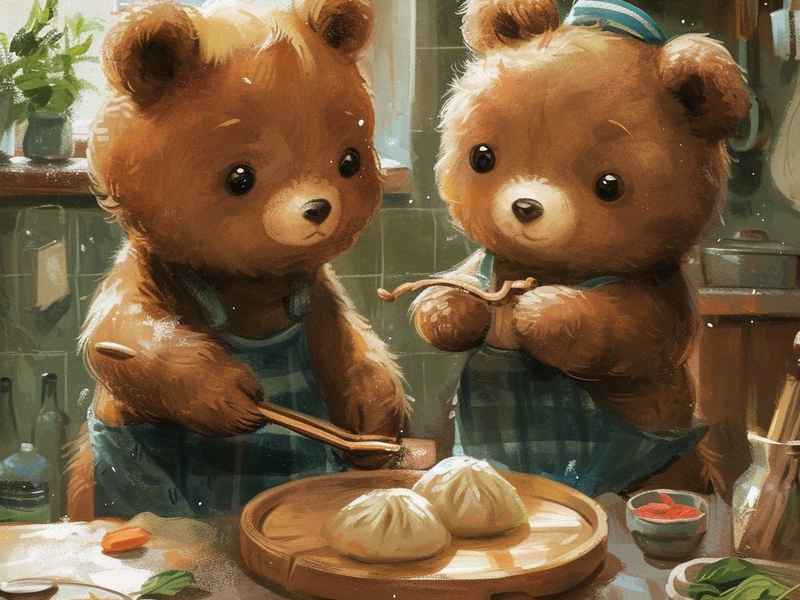 小熊做饭看图写话 二年级上册，小熊做饭看图写话 二年级上册图片