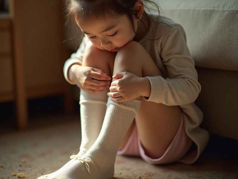 小娃娃学穿袜童谣 小朋友学穿袜子视频
