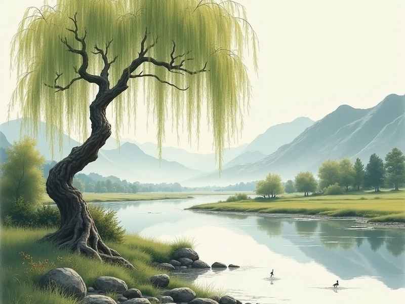 杨柳儿童画 杨柳儿童简笔画 杨柳儿童画 杨柳儿童简笔画