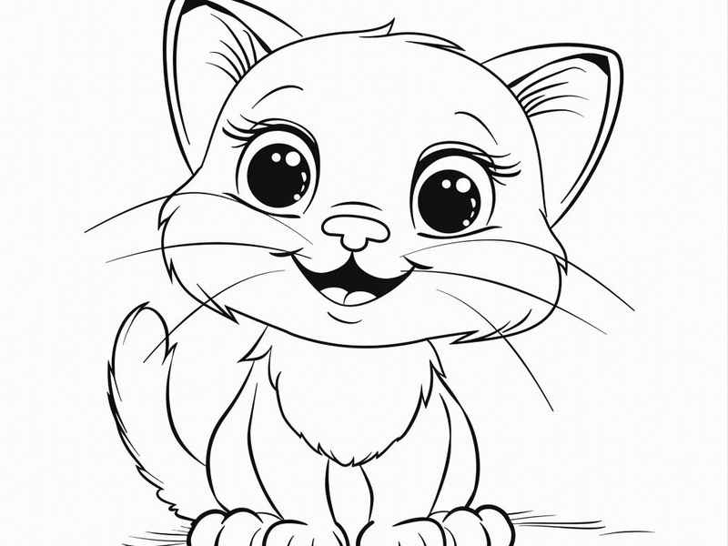小猫儿童简笔画（小猫咪儿童简笔画可爱）