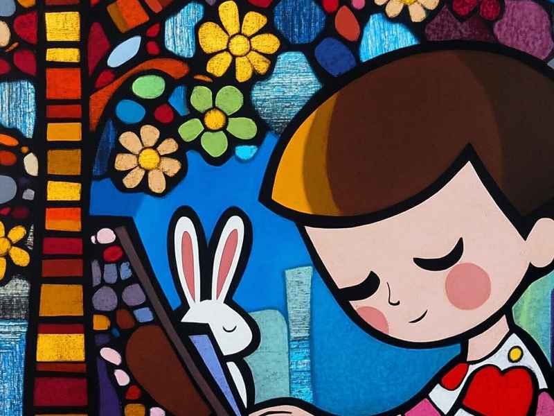 娴如春天的故事儿童画 儿童画春天的简单图画