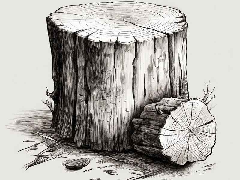 树桩的联想线描画 树桩的联想线描画怎么画