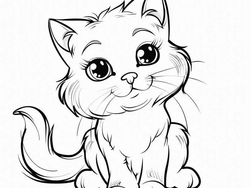 小猫儿童简笔画（小猫咪儿童简笔画可爱）