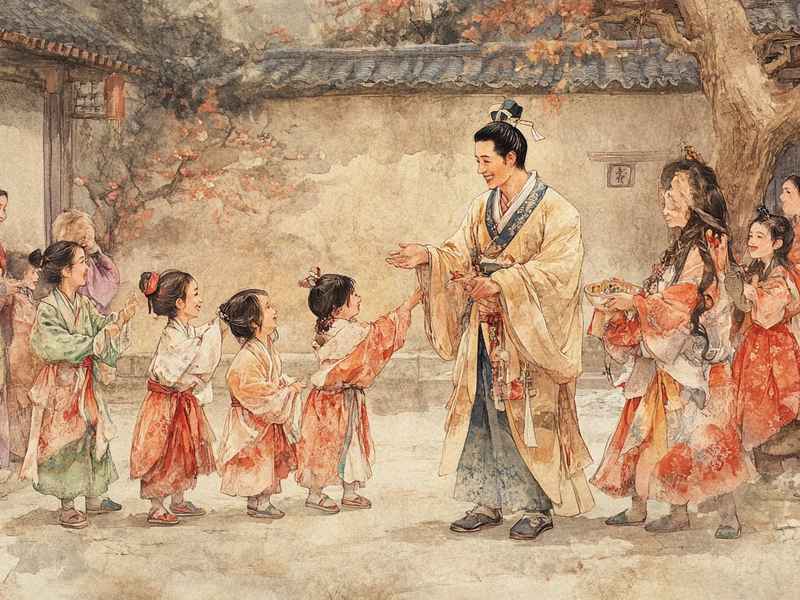 晏子使楚儿童；晏子使楚儿童简笔画