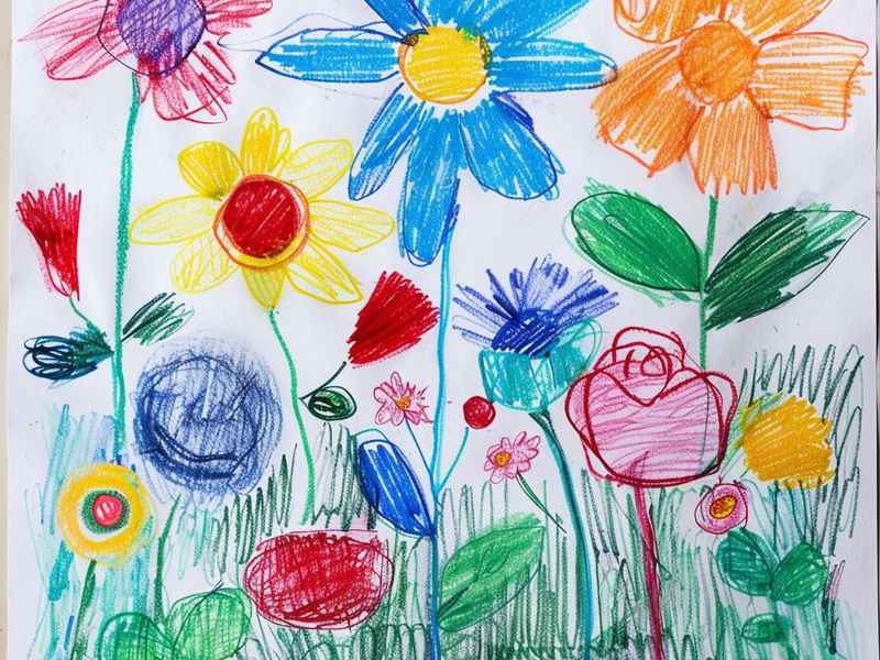 植物儿童画图片大全带颜色、植物儿童画图片大全带颜色简笔画