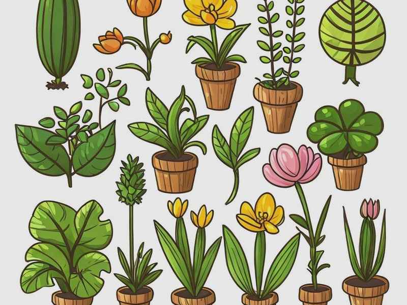 植物儿童简笔画图片4、植物儿童画图片简单