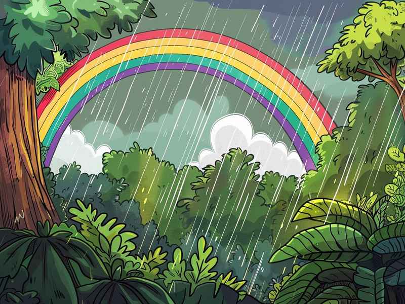 雨中的森林儿童故事、雨中的森林儿童画 雨中的森林儿童故事、雨中的森林儿童画