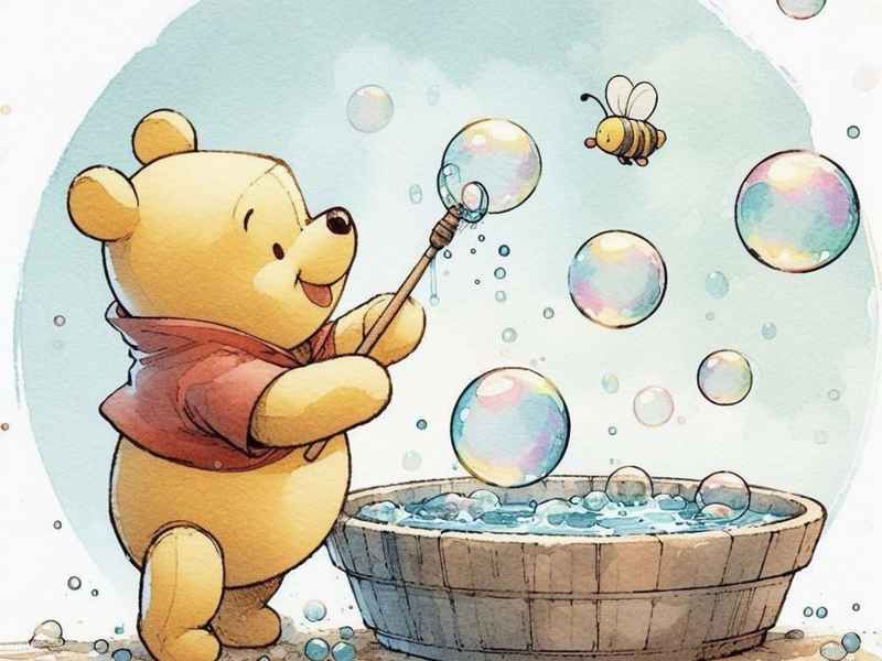小熊吹泡泡的故事、可爱的小熊吹泡泡的故事 小熊吹泡泡的故事、可爱的小熊吹泡泡的故事