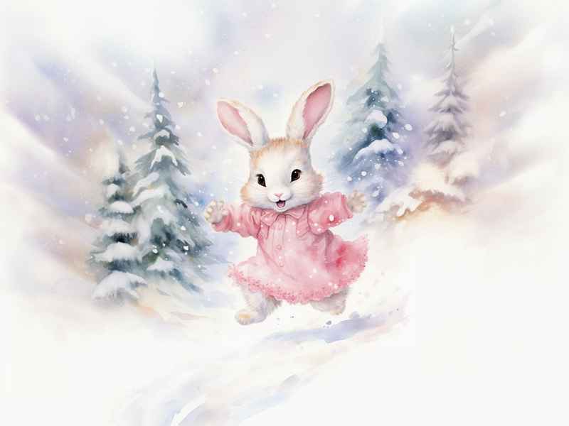 小兔子和雪孩子的故事、小白兔和雪孩子的故事