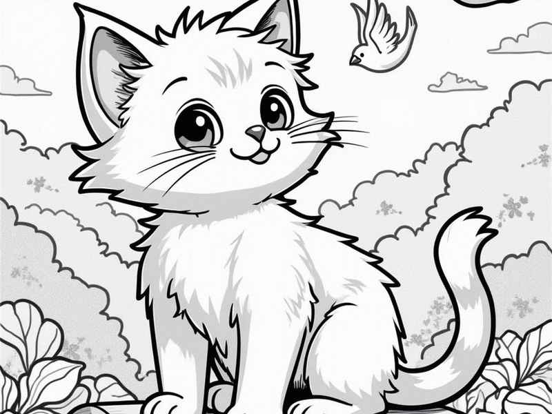 小猫儿童画图片 小猫儿童画图片简单