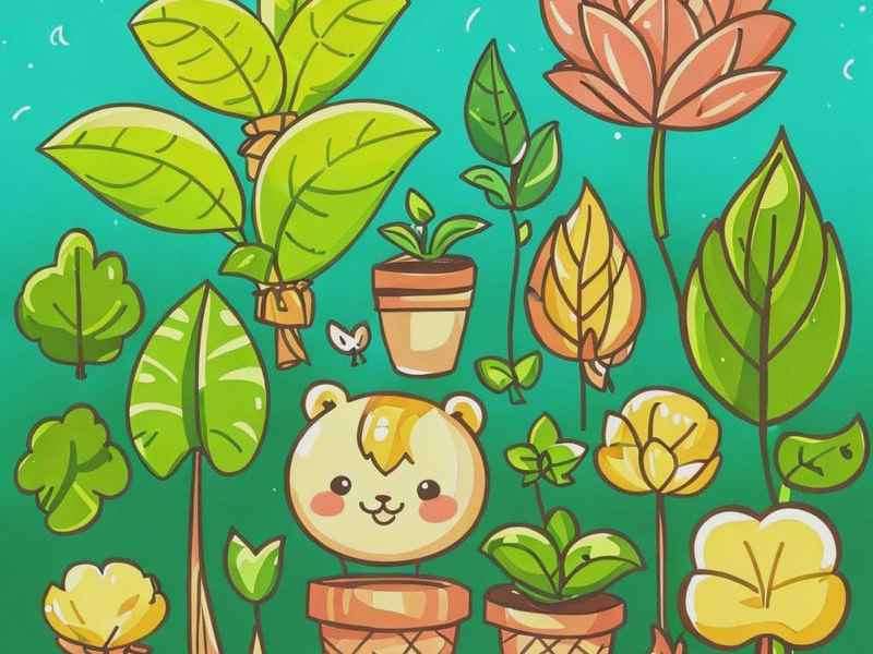 植物儿童画 - 植物儿童绘画
