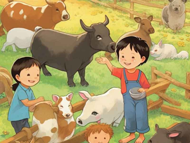 小故事小孩子给动物挠痒痒；只跟小孩子们挠痒痒的视频