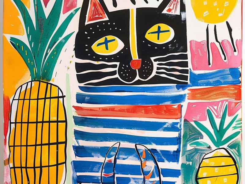 小猫儿童画图片 小猫儿童画图片简单