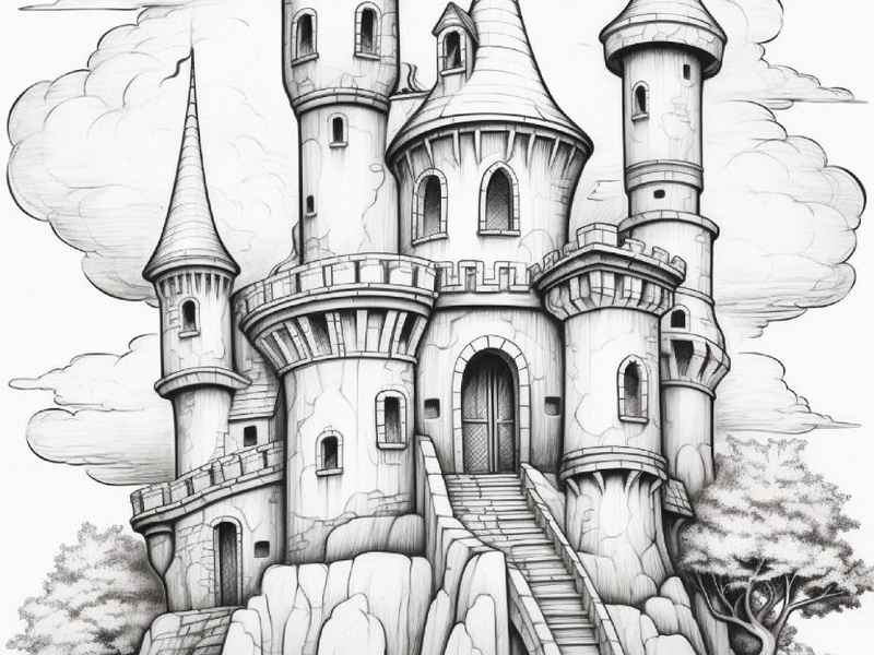 小城堡绘画，小城堡绘画复杂