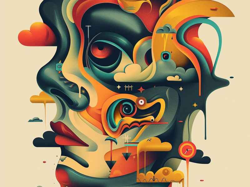 动漫大灰狼插画设计；动漫大灰狼插画设计图