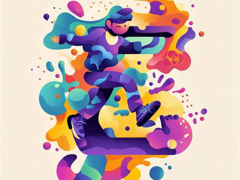 动漫大灰狼插画设计；动漫大灰狼插画设计图