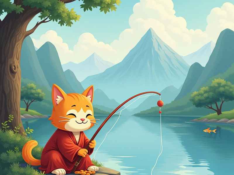 睡前故事小猫一心一意钓鱼故事 一分钟睡前故事小猫钓鱼
