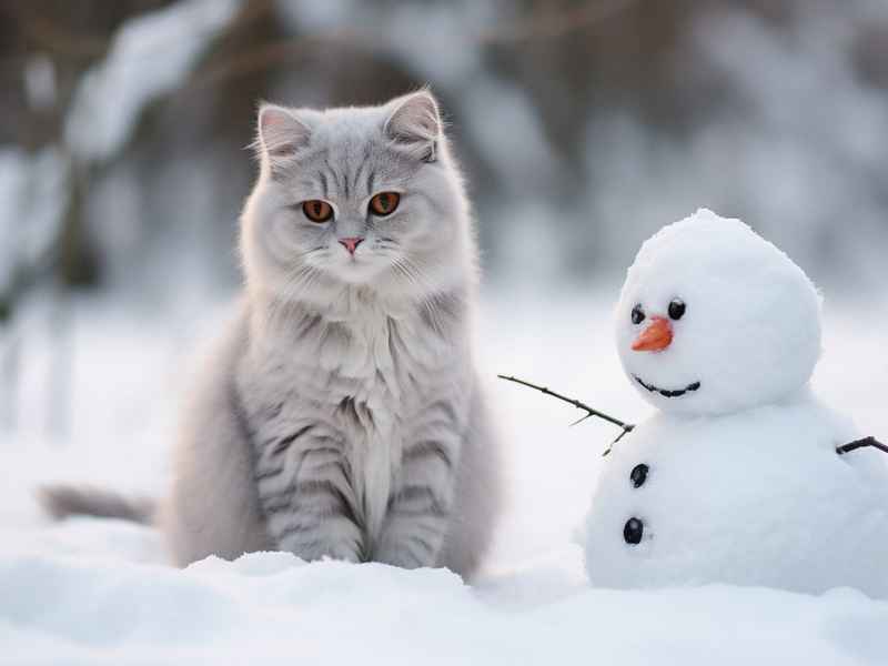 睡前故事小猫堆雪人 小猫堆雪人的故事