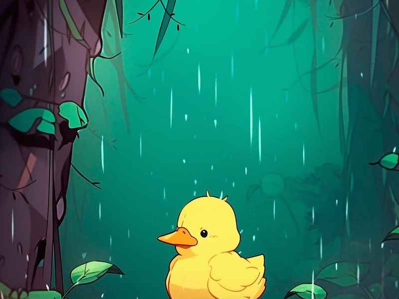 下雨天关于鸡的故事，一个下雨天小鸡和小鸭的故事