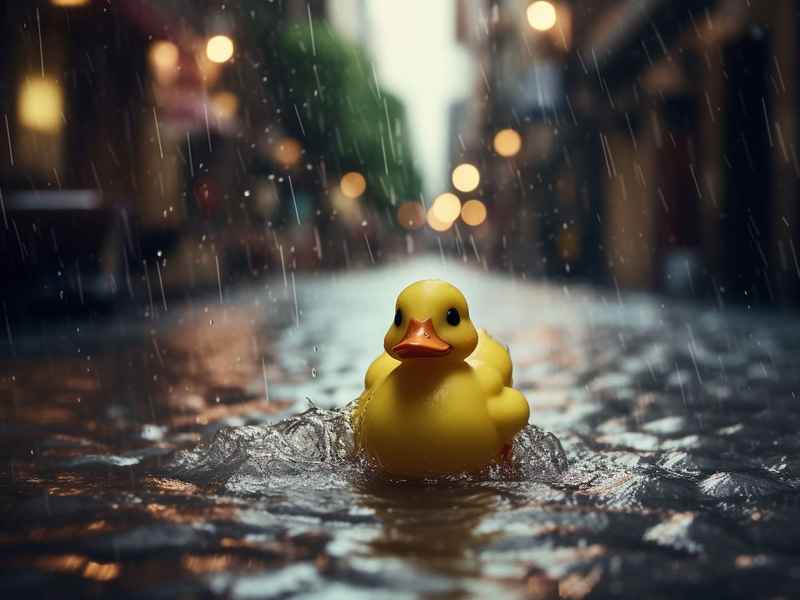 下雨天关于鸡的故事，一个下雨天小鸡和小鸭的故事
