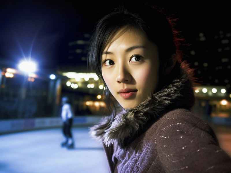 棠雪半夜滑冰 棠雪滑冰摔倒
