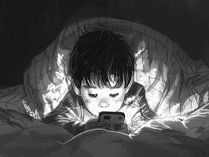 睡前手机故事、睡前故事读好还是手机放